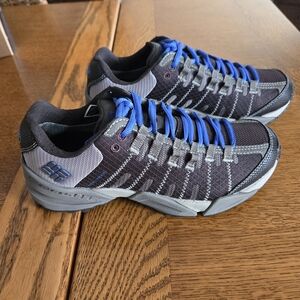 Columbia Blue and Tan Shoe Box